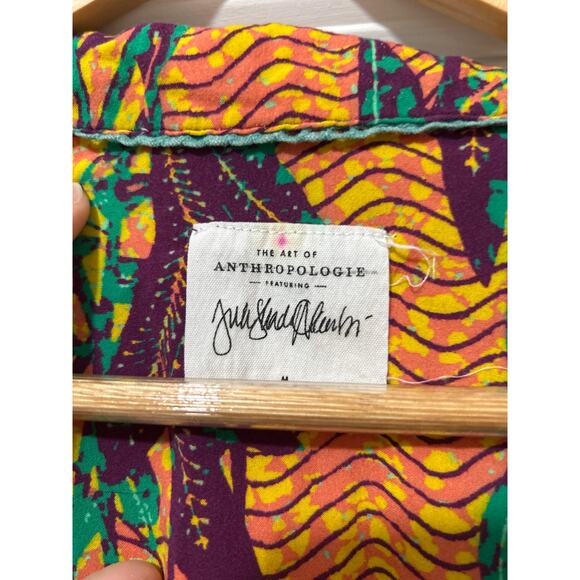 Anthropologie Shadé Akanbi Harvest Pajama Top Women’s Medium Bohemian Sleep Boho - Picture 8 of 12